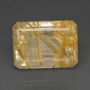 Quartzo rutilado amarelo natural 37,16ct, transparente, transparente/translúcido