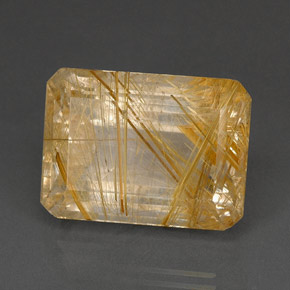 Quartzo rutilado amarelo natural 37,16ct, transparente, transparente/translúcido