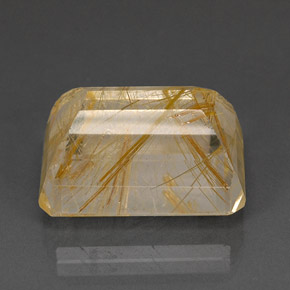 Quartzo rutilado amarelo natural 37,16ct, transparente, transparente/translúcido