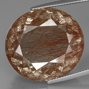 Quartzo rutilado marrom natural 40,74ct, transparente, transparente/translúcido