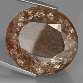 Quartzo rutilado marrom natural 40,74ct, transparente, transparente/translúcido