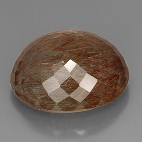 Quartzo rutilado marrom natural 40,74ct, transparente, transparente/translúcido