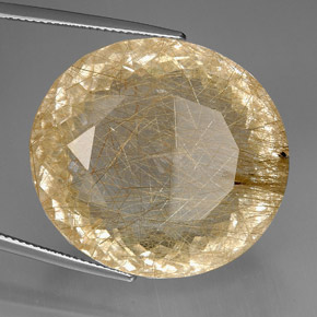 Quartzo rutilado amarelo natural 95,96ct, transparente, transparente/translúcido