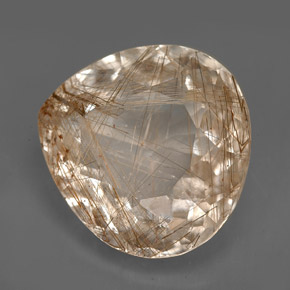 Quartzo rutilado incolor natural 12,48ct, transparente, transparente/translúcido