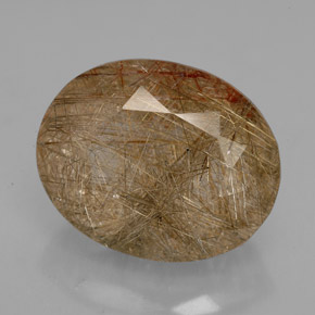 Quartzo rutilado marrom natural 10,90ct, transparente, transparente/translúcido
