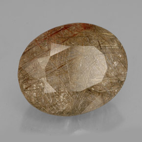 Quartzo rutilado marrom natural 10,90ct, transparente, transparente/translúcido