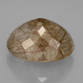 Quartzo rutilado marrom natural 10,90ct, transparente, transparente/translúcido