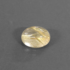Quartzo rutilado amarelo natural 1,53ct, transparente, transparente/translúcido