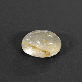 Quartzo rutilado amarelo natural 1,44ct, transparente, transparente/translúcido