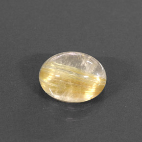 Quartzo rutilado amarelo natural 1,55ct, transparente, transparente/translúcido