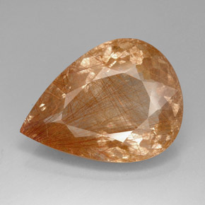 Quartzo rutilado marrom natural 83,74ct, transparente, transparente/translúcido