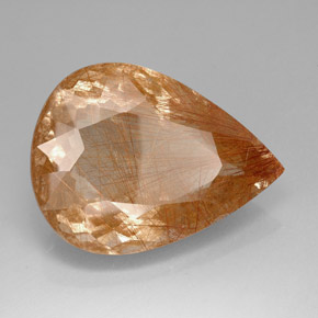 Quartzo rutilado marrom natural 83,74ct, transparente, transparente/translúcido