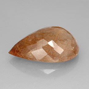 Quartzo rutilado marrom natural 83,74ct, transparente, transparente/translúcido