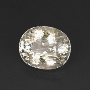 Quartzo rutilado amarelo natural 18,65ct, corte oval, transparente