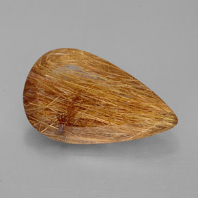 Quartzo rutilado marrom natural 4,38ct, transparente, transparente/translúcido