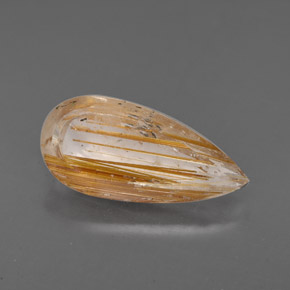 Quartzo rutilado incolor natural 2,76ct, transparente, transparente/translúcido
