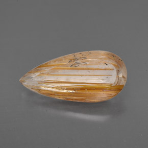 Quartzo rutilado incolor natural 2,76ct, transparente, transparente/translúcido