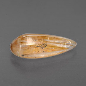 Quartzo rutilado incolor natural 2,76ct, transparente, transparente/translúcido