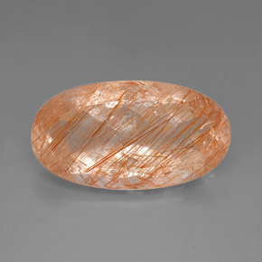 Quartzo rutilado amarelo natural 35,50ct, transparente, transparente/translúcido