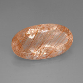 Quartzo rutilado amarelo natural 35,50ct, transparente, transparente/translúcido