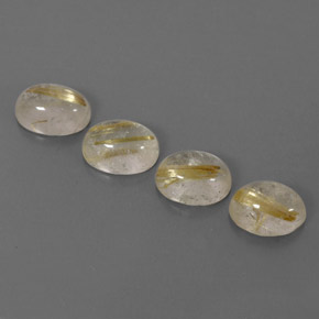 Pedras preciosas de quartzo rutilado amarelo natural de  ct, transparente, transparente/translúcido