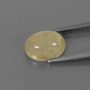 Quartzo rutilado amarelo natural 1,82ct, transparente, transparente/translúcido