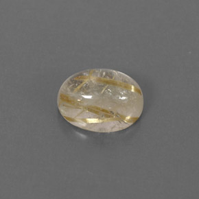 Quartzo rutilado amarelo natural 1,61ct, transparente, transparente/translúcido