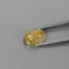 Quartzo rutilado amarelo natural 1,73ct, transparente, transparente/translúcido