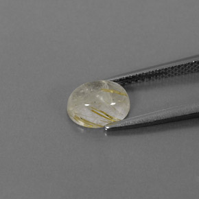 Quartzo rutilado amarelo natural 1,47ct, transparente, transparente/translúcido