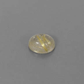Quartzo rutilado amarelo natural 1,48ct, transparente, transparente/translúcido