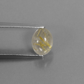 Quartzo rutilado amarelo natural 1,48ct, transparente, transparente/translúcido