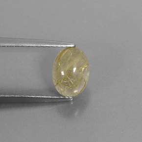 Quartzo rutilado amarelo natural 1,82ct, transparente, transparente/translúcido