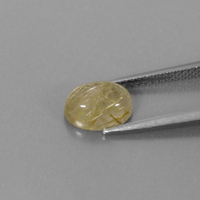 Quartzo rutilado amarelo natural 1,82ct, transparente, transparente/translúcido