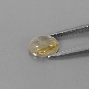 Quartzo rutilado amarelo natural 1,61ct, transparente, transparente/translúcido