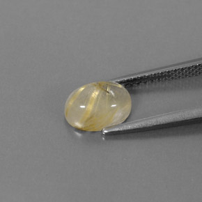 Quartzo rutilado amarelo natural 1,61ct, transparente, transparente/translúcido