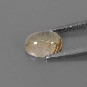 Quartzo rutilado amarelo natural 1,47ct, transparente, transparente/translúcido