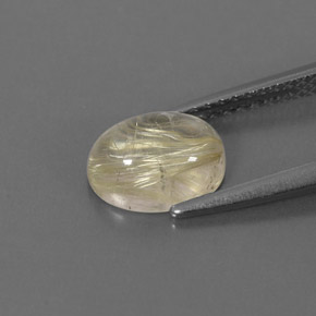 Quartzo rutilado amarelo natural 1,60ct, transparente, transparente/translúcido