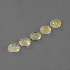 Pedras preciosas de quartzo rutilado amarelo natural de  ct, transparente, transparente/translúcido