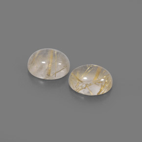 Pedras preciosas de quartzo rutilado amarelo natural de  ct, transparente, transparente/translúcido
