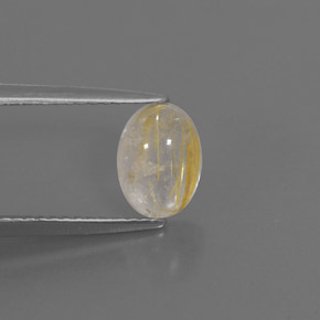 Quartzo rutilado amarelo natural 1,42ct, transparente, transparente/translúcido