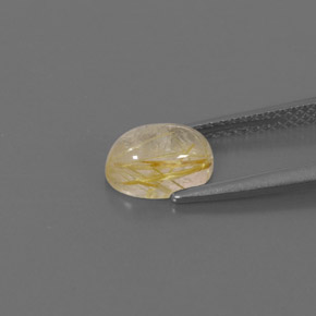 Quartzo rutilado amarelo natural 1,42ct, transparente, transparente/translúcido