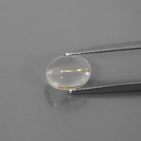 Quartzo rutilado amarelo natural 1,64ct, transparente, transparente/translúcido