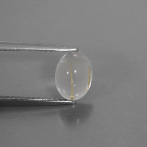 Quartzo rutilado amarelo natural 1,64ct, transparente, transparente/translúcido