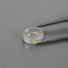 Quartzo rutilado amarelo natural 1,64ct, transparente, transparente/translúcido