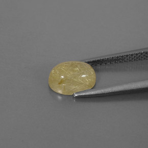 Quartzo rutilado amarelo natural 1,60ct, transparente, transparente/translúcido