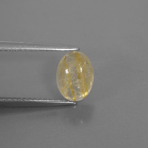 Quartzo rutilado amarelo natural 1,67ct, transparente, transparente/translúcido
