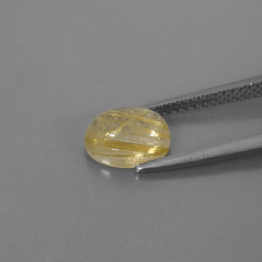 Quartzo rutilado amarelo natural 1,67ct, transparente, transparente/translúcido