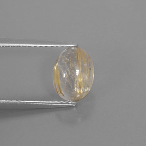 Quartzo rutilado amarelo natural 1,63ct, transparente, transparente/translúcido