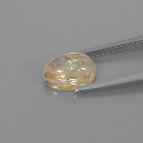 Quartzo rutilado amarelo natural 1,63ct, transparente, transparente/translúcido