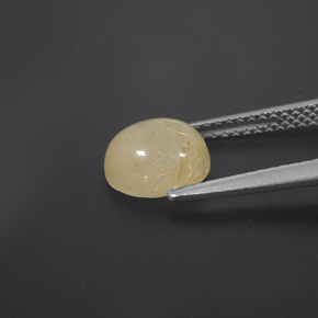 Quartzo rutilado amarelo natural 1,63ct, transparente, transparente/translúcido